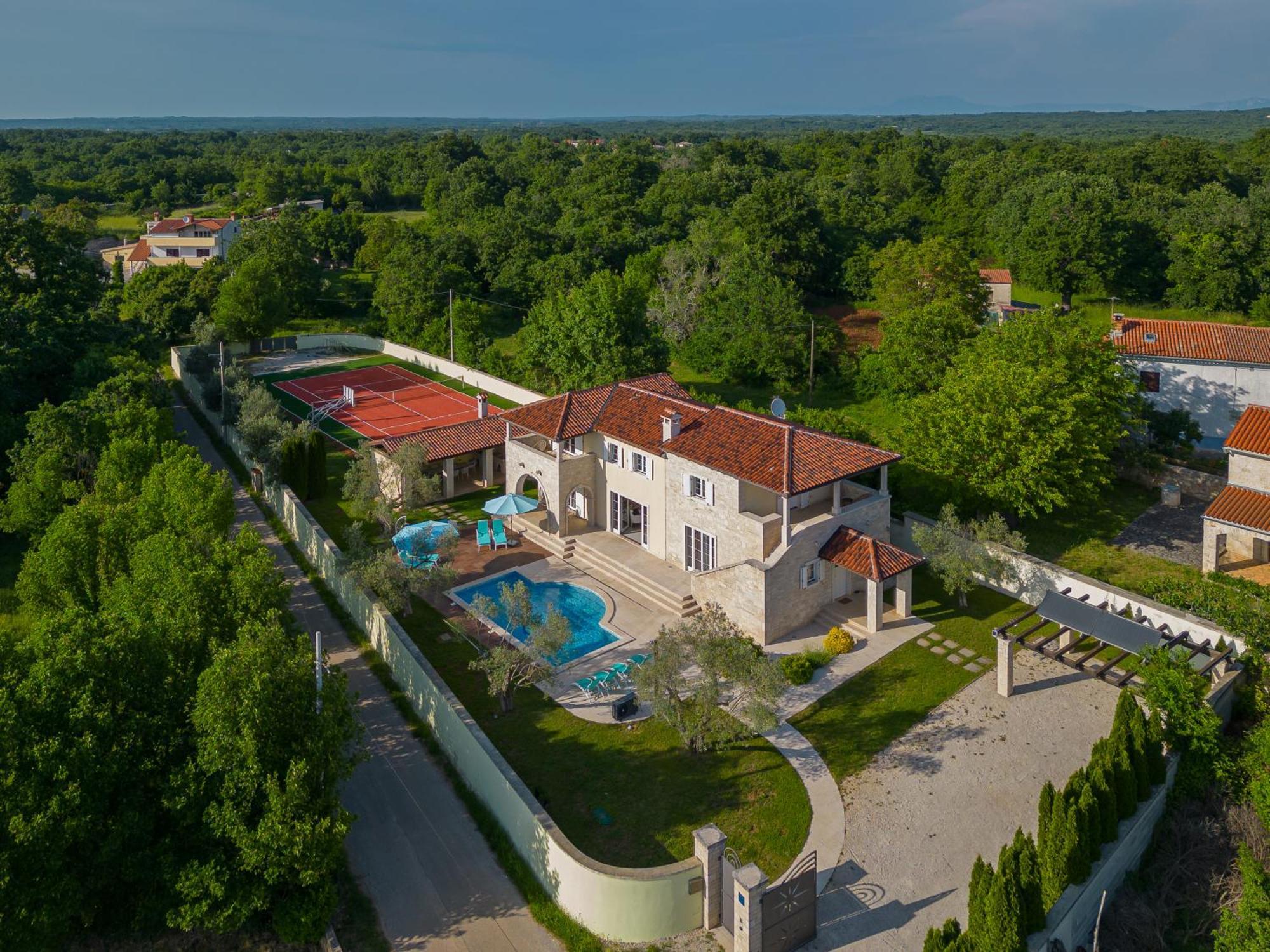Villa Ortensia Mit Beheiztem Pool By Istrialux Svetvinčenat Exteriör bild